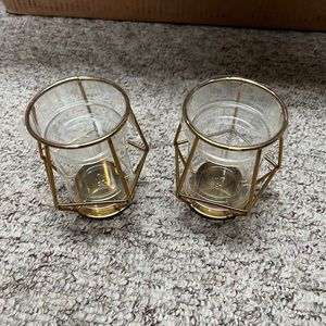 Gold Mini Candle Holder - Set of 2